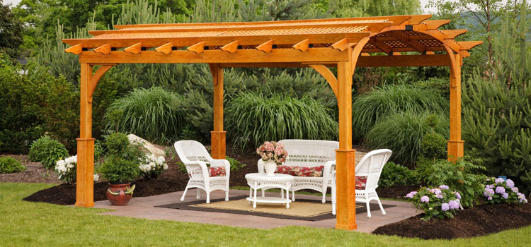 Cedar Wood Pergola Installation in North Hollywood, CA